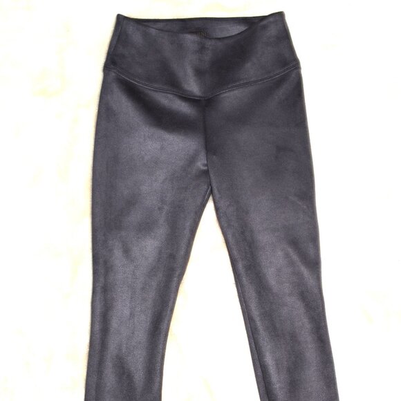 White House Black Market Faux Suede Runway Leggings Gray Size 4 Small - Picture 3 of 14